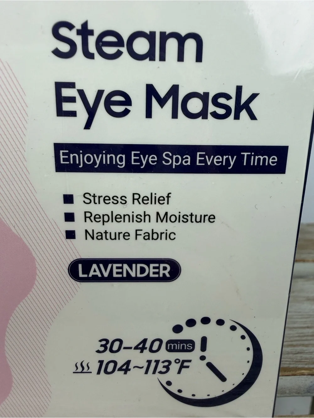 BeHoomi Lavender-scented Steam Eye Masks designed for relaxation & stress relief